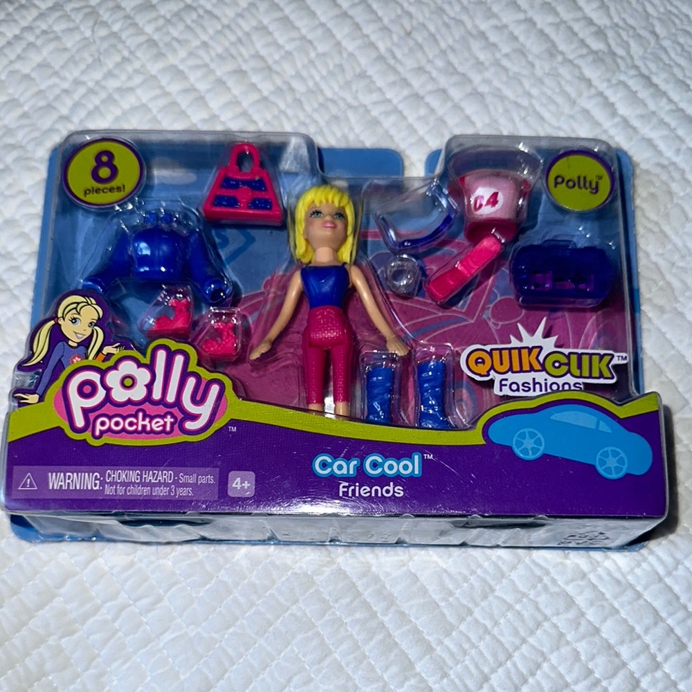 Polly Pocket 2006 Mattel sealed Car Cool Friends Set - Pink and Blue nice